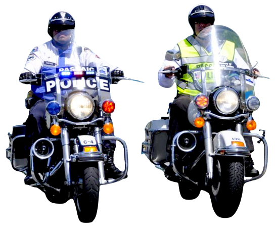 Police on motorcycles